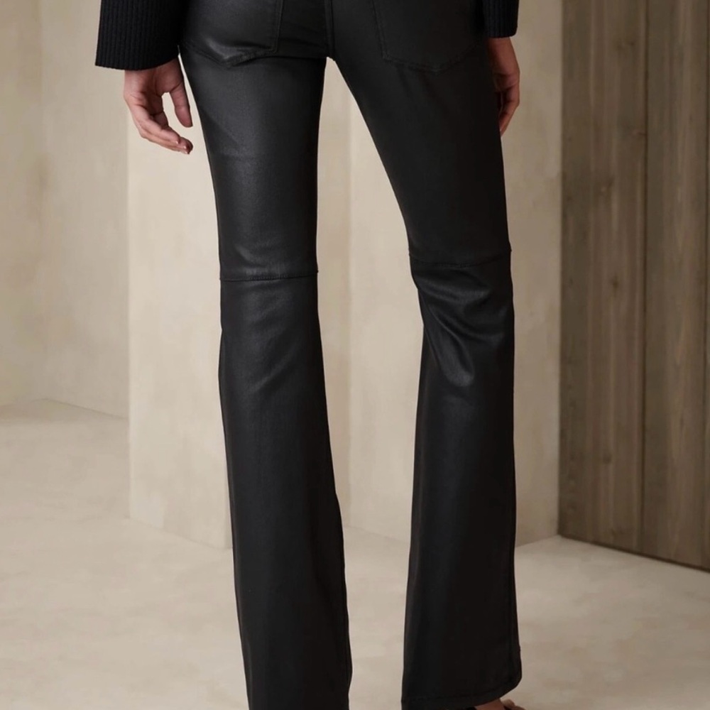 Banana Republic Factory coated black jeans sz 26/2 - Picture 2 of 5